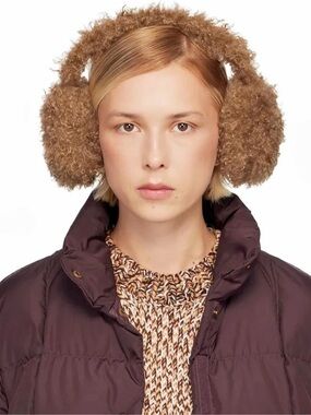Moncler Teddy Ear Muffs Camel